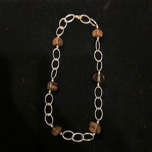 Silpada Sterling Silver Necklace with Ebony Wood Blocks